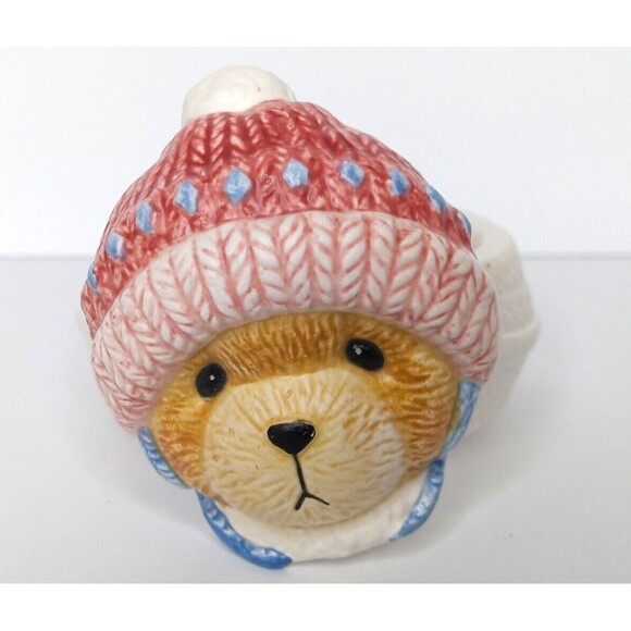 Cherished Teddies Napkin Rings 1996 Priscilla Hillman Winter Holiday Decorations - Picture 7 of 12